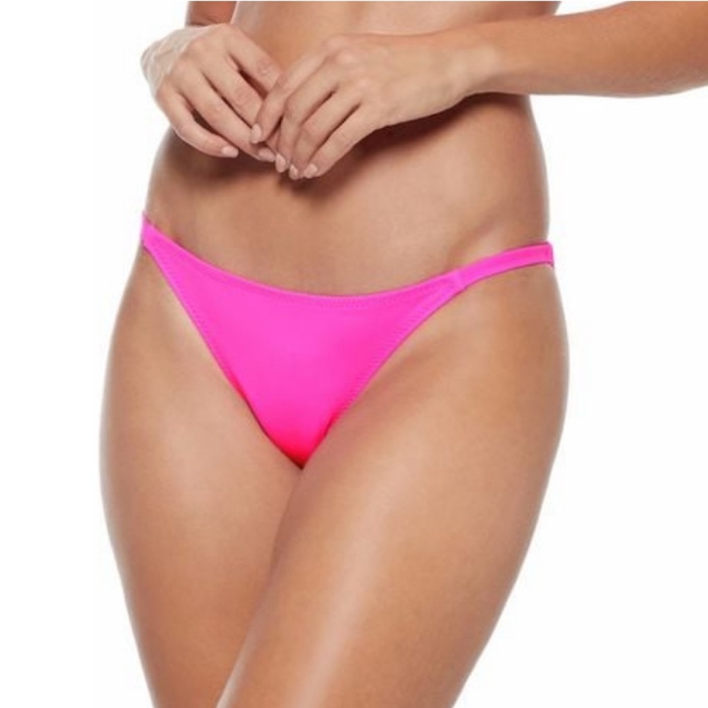Solid & Striped Morgan Bikini Bottoms - neon pink